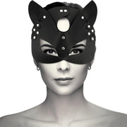 COQUETTE VEGAN LEATHER MASK WITH CAT EARS