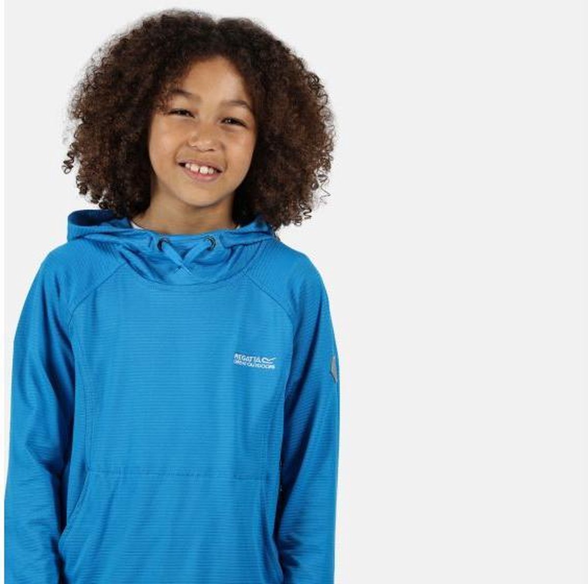 Kinderen Eugina Lichtgewicht fleece met capuchon Outdoortrui blauw