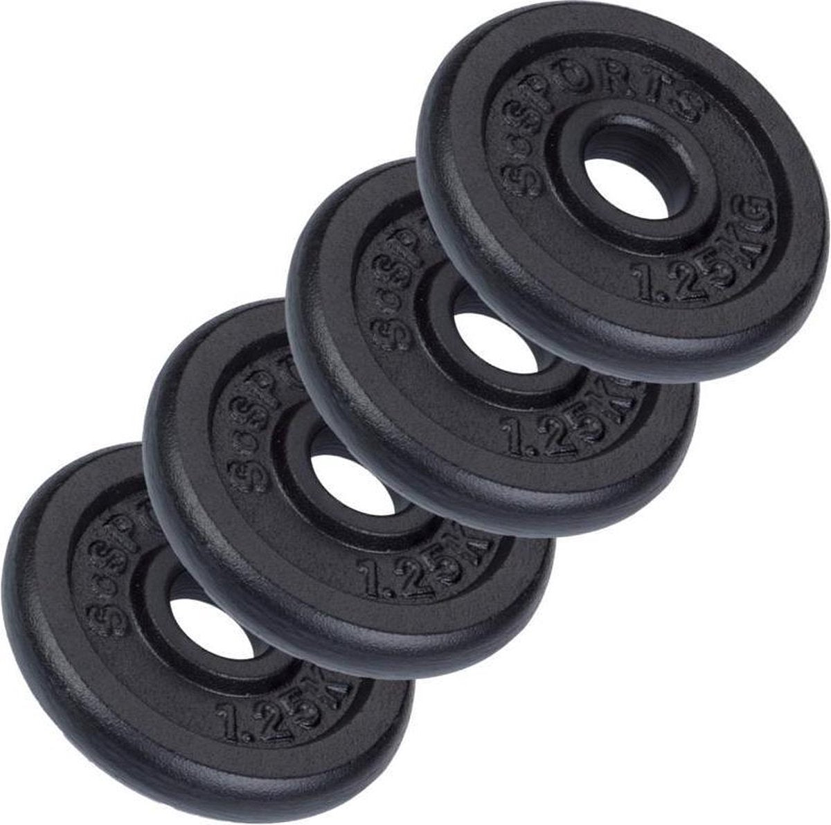 ScSPORTS® Halterschijven set 5 kg - Gietijzer - 30 mm - 4x1