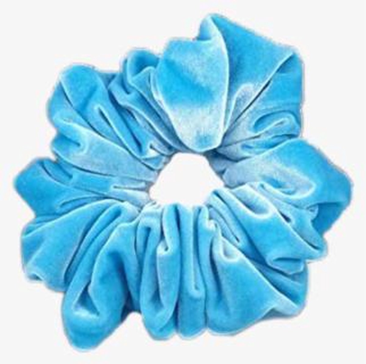 IRSA Scrunchie Velvet Sky Blue - haarwokkel - Haarelastiek - Haaraccessoire (1 stuk)