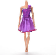 Korte Paarse jurk voor de Barbie pop