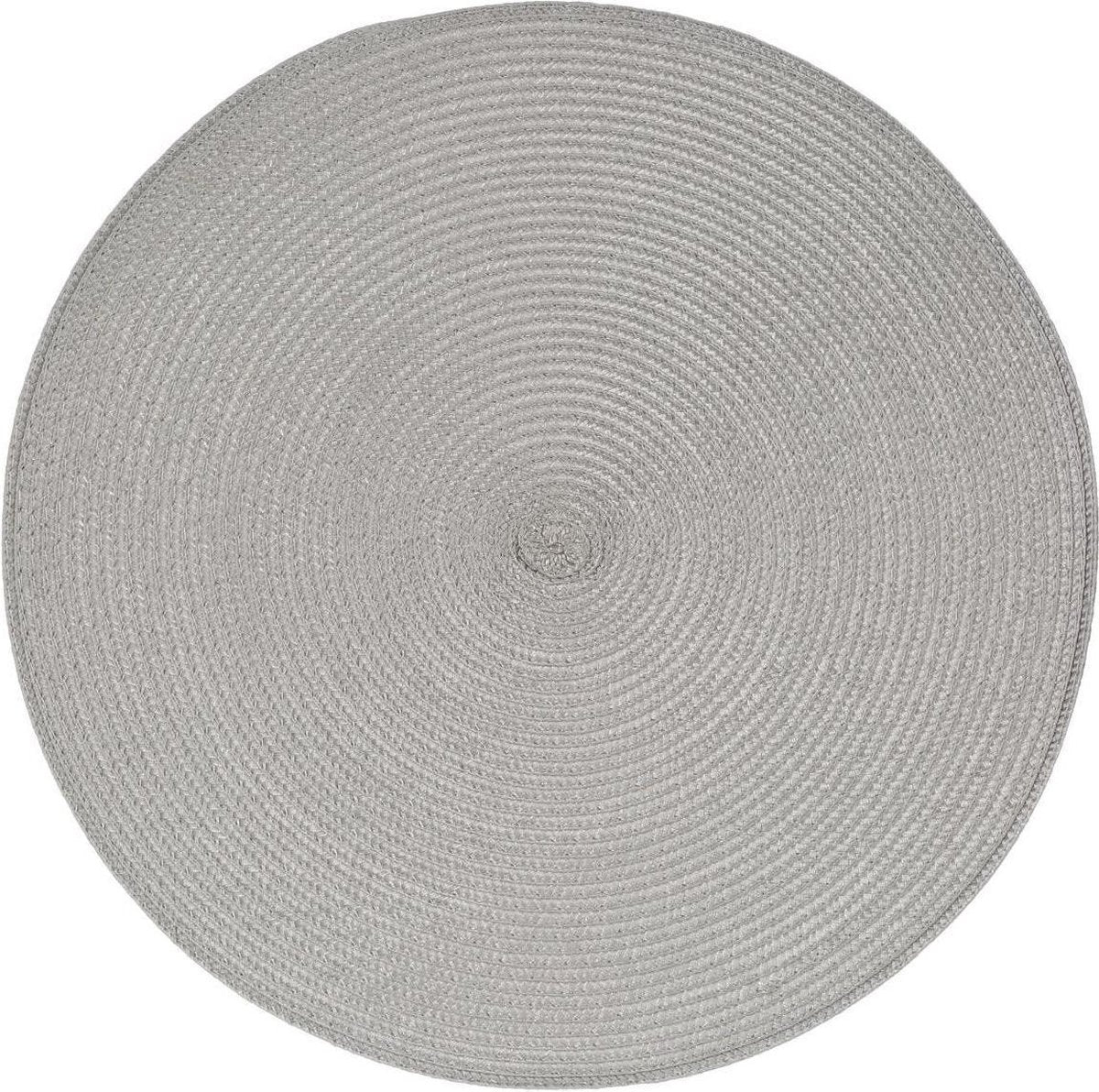 Atmosphera onderlegger Set van 4  - Gevlochten - Tafelonderlegger - Placemat - Lichtgrijs