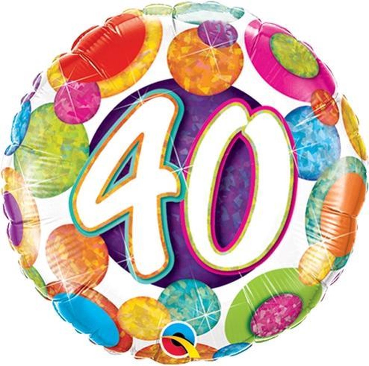 Folieballon ballonnen print met leeftijd 40