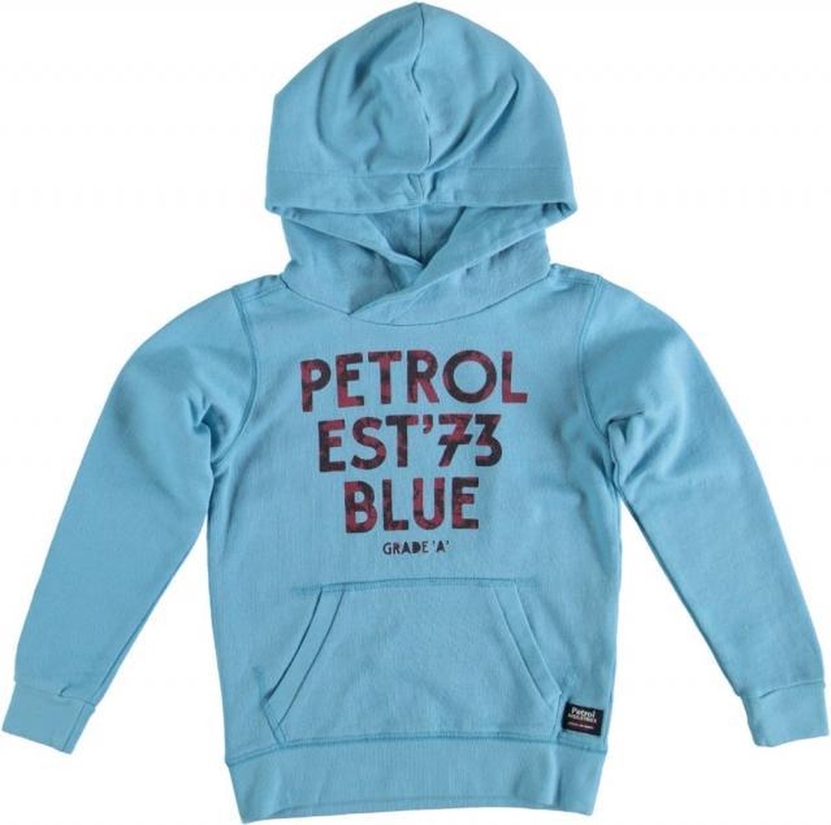 Petrol lichtblauwe sweater hoodie Maat - 140