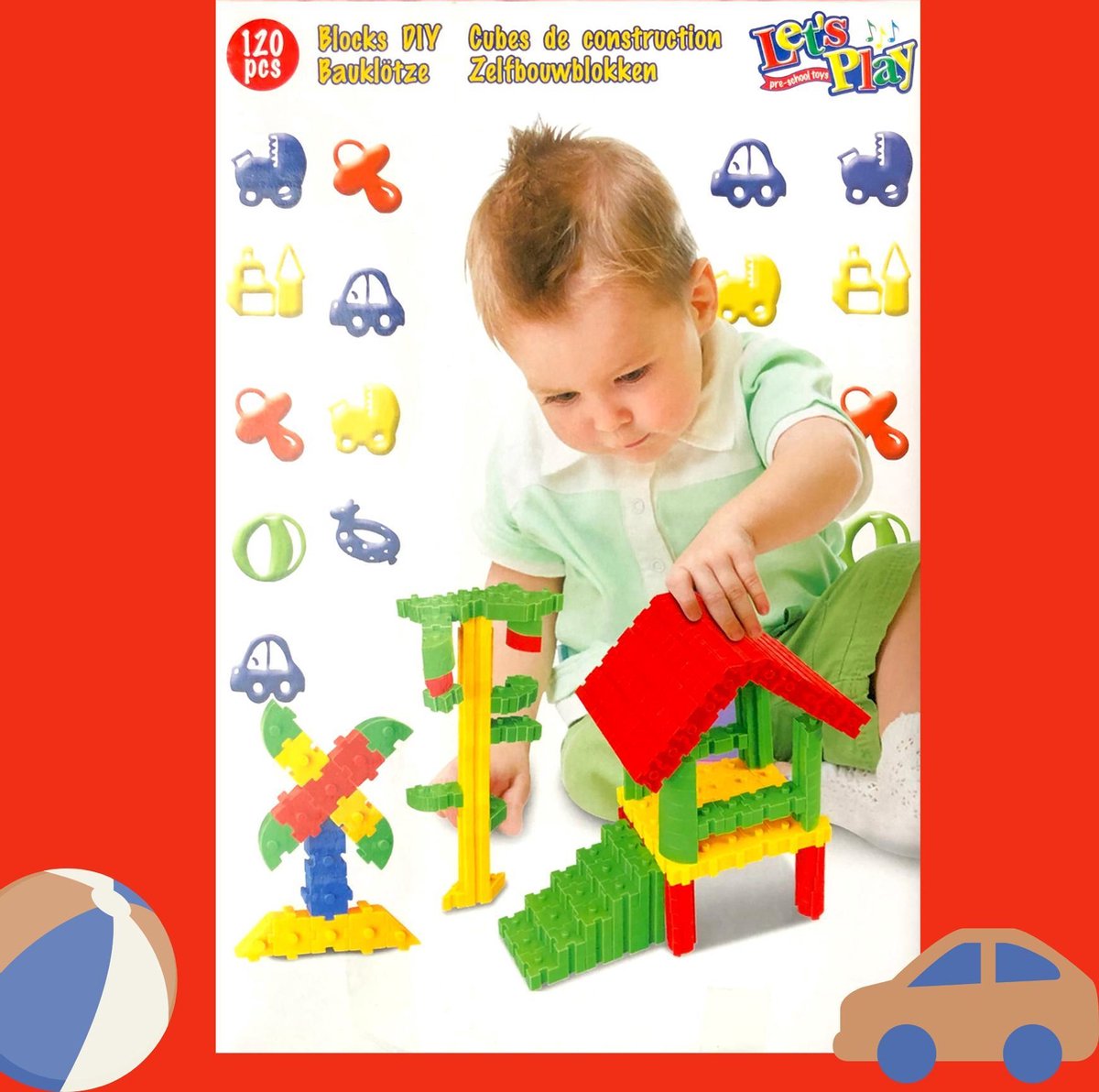 Bouwblokken | Lego Compatible | 3 - 5 jaar | 120 blokken