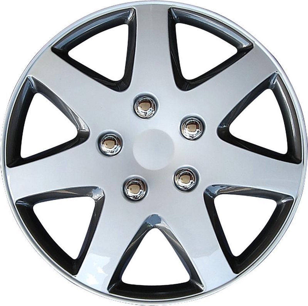 AutoStyle Wieldoppen 14 inch Michigan wit/grijs