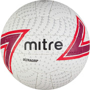 Mitre Netbal Ultragrip Rubber Wit/paars/rood Maat 5