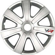 "Wieldoppen 13 inch 4 stuks  VR Carbon zilver wieldoppenset 13"""