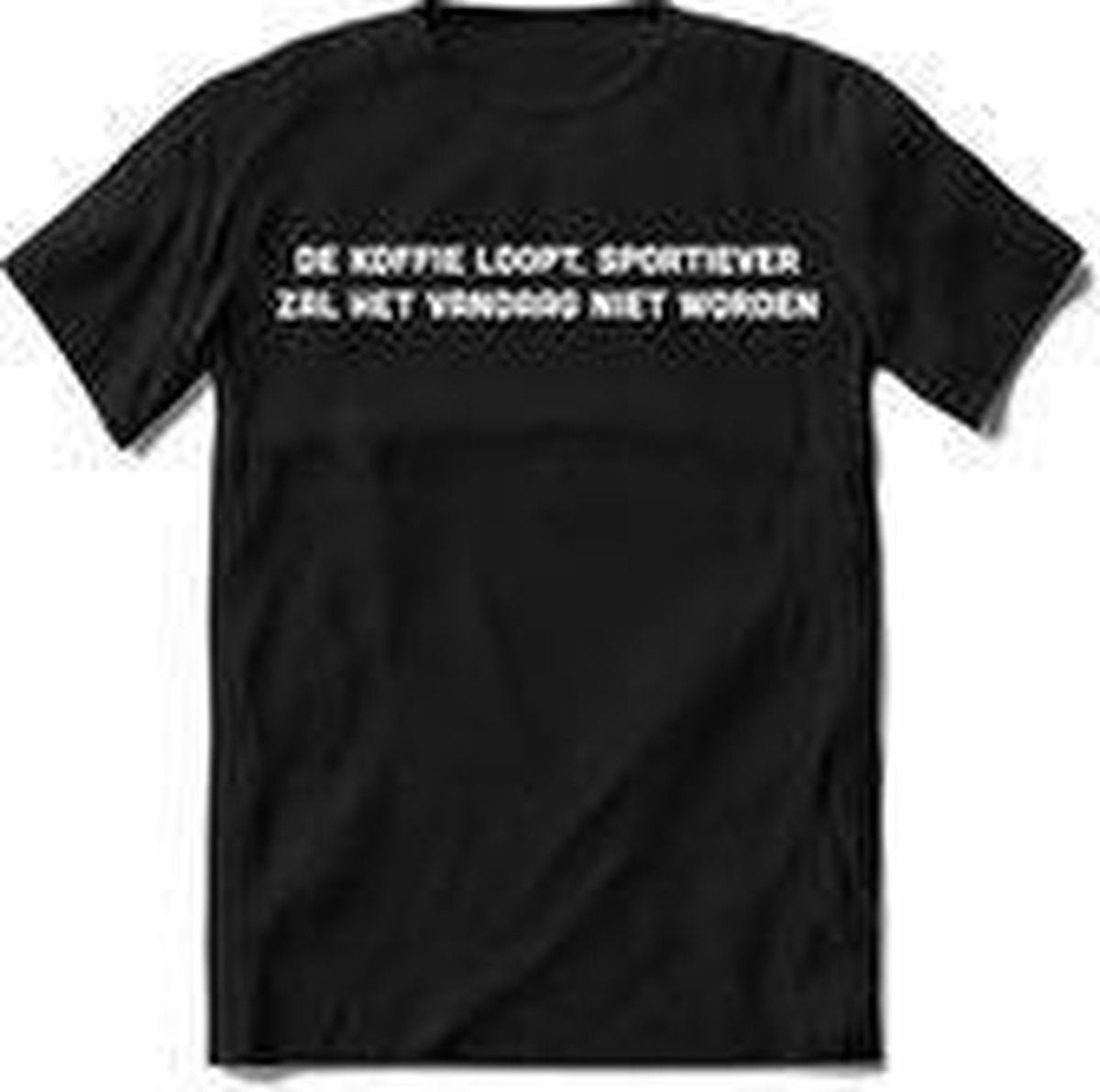Tshirt Heren | Grappige teksten "de koffie loopt