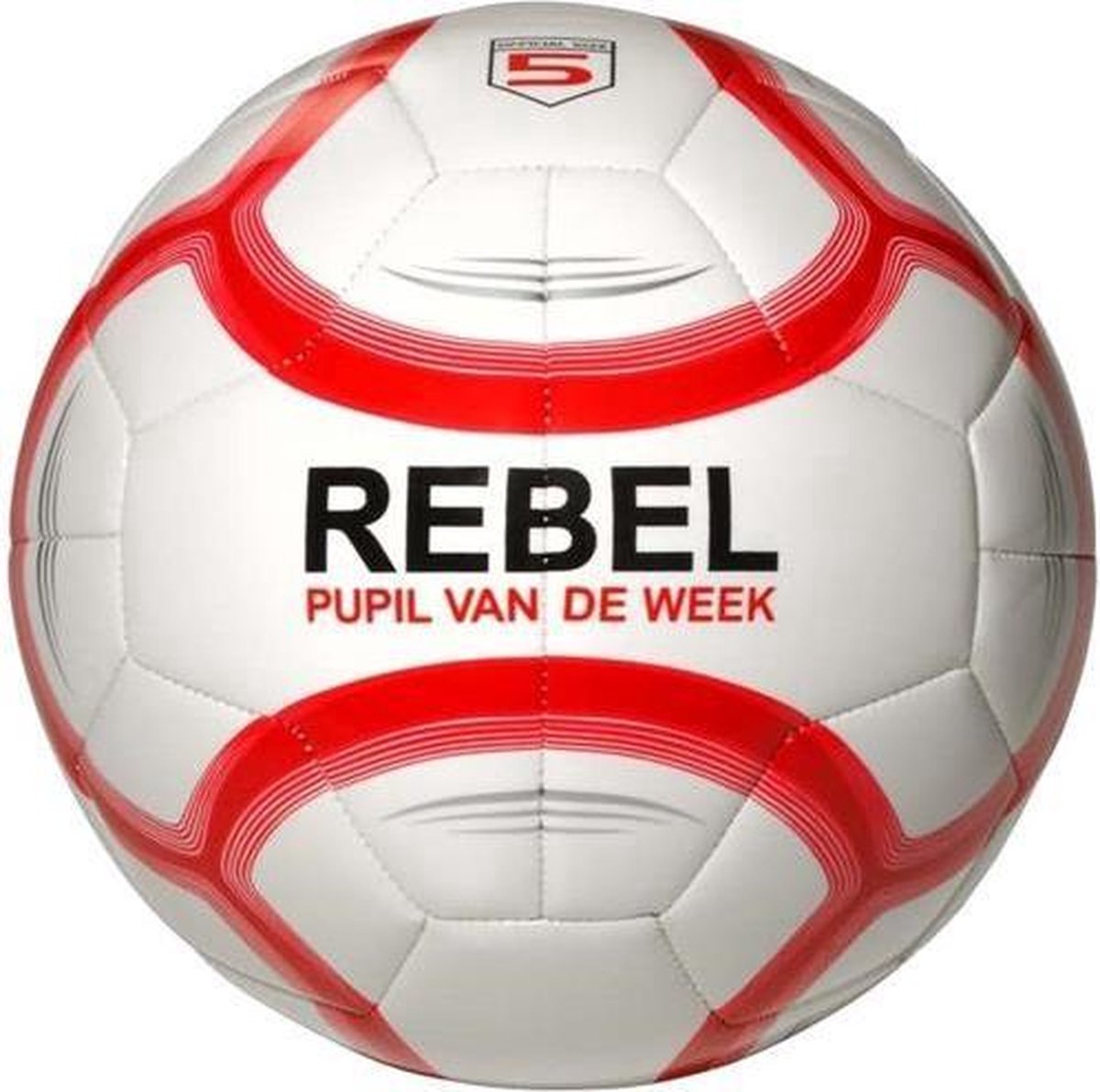 Rebel Voetbal Pvc Maat 5 Wit / Rood (pupil Van De Week)