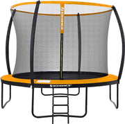 Nancy's Santee Trampoline - Tuintrampoline - Rond - Veiligheidsnet - Ladder - Boogstokken - Veiligheidstest - Zwart - Oranje - 366 cm
