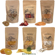 BOTANICA Gedroogde Vruchten Mix 6 soorten (6 x 20 g). Perfecte garnering in cocktails of in je favoriete gin.