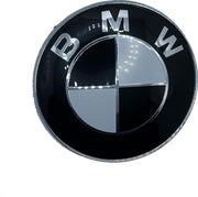 BMW logo / embleem voor motorkap en kofferklep - 82mm - zwart/wit - 51148132375