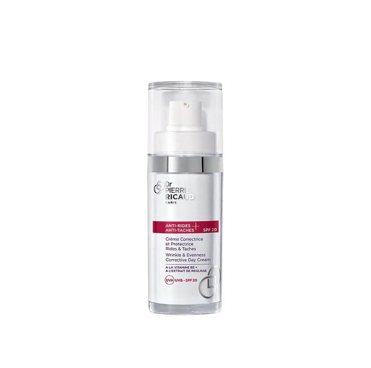 Dr. Pierre Ricaud - Anti-Wrinkle & Pigmentation Spot Cream - DERMA JEUNESSE - Corrigeert & beschermt - Gelijkmatige huidskleur - SPF20 UVA/UVB - Anti-Aging Day Cream voor het gezicht en de hals - 30 ml pompflacon