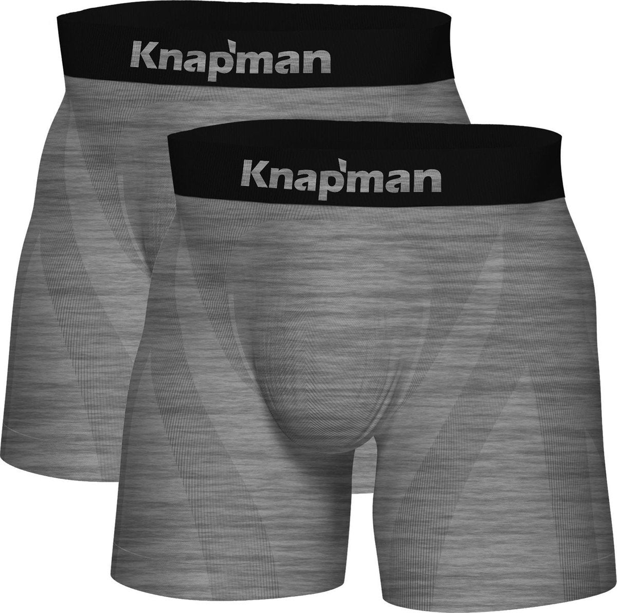 Knapman Ultimate Comfort Boxershorts Twopack | Grijs Melange | Maat L
