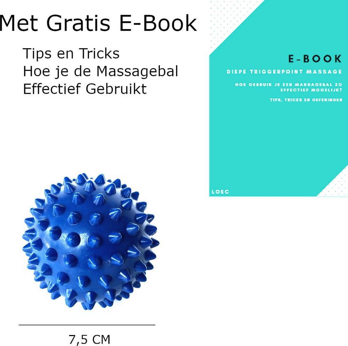 Triggerpoint bal - Harde Massagebal - Acupuntuur - Effectief voor Voeten/Rug/Armen/ Benen/Schouders