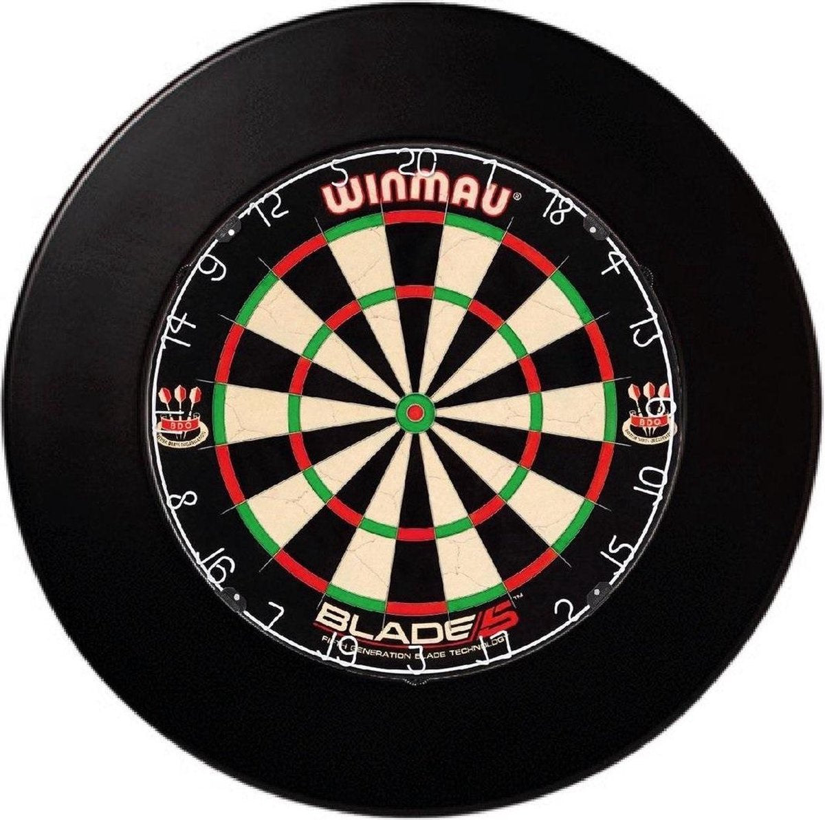 Winmau Blade 5 - Plus Surround Ring Zwart - Complete dartset