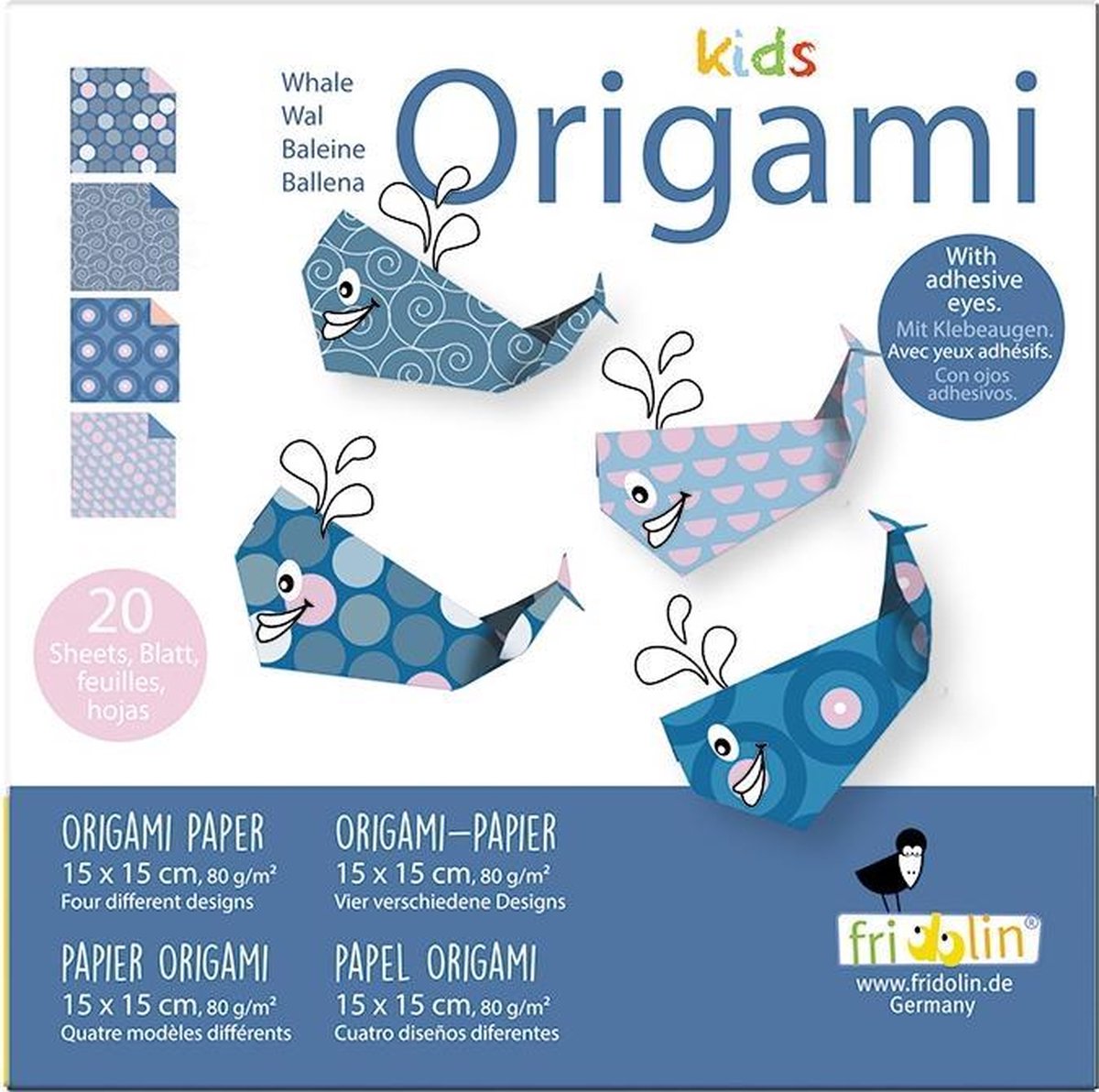 Kids Origami: WALVIS 15x15cm