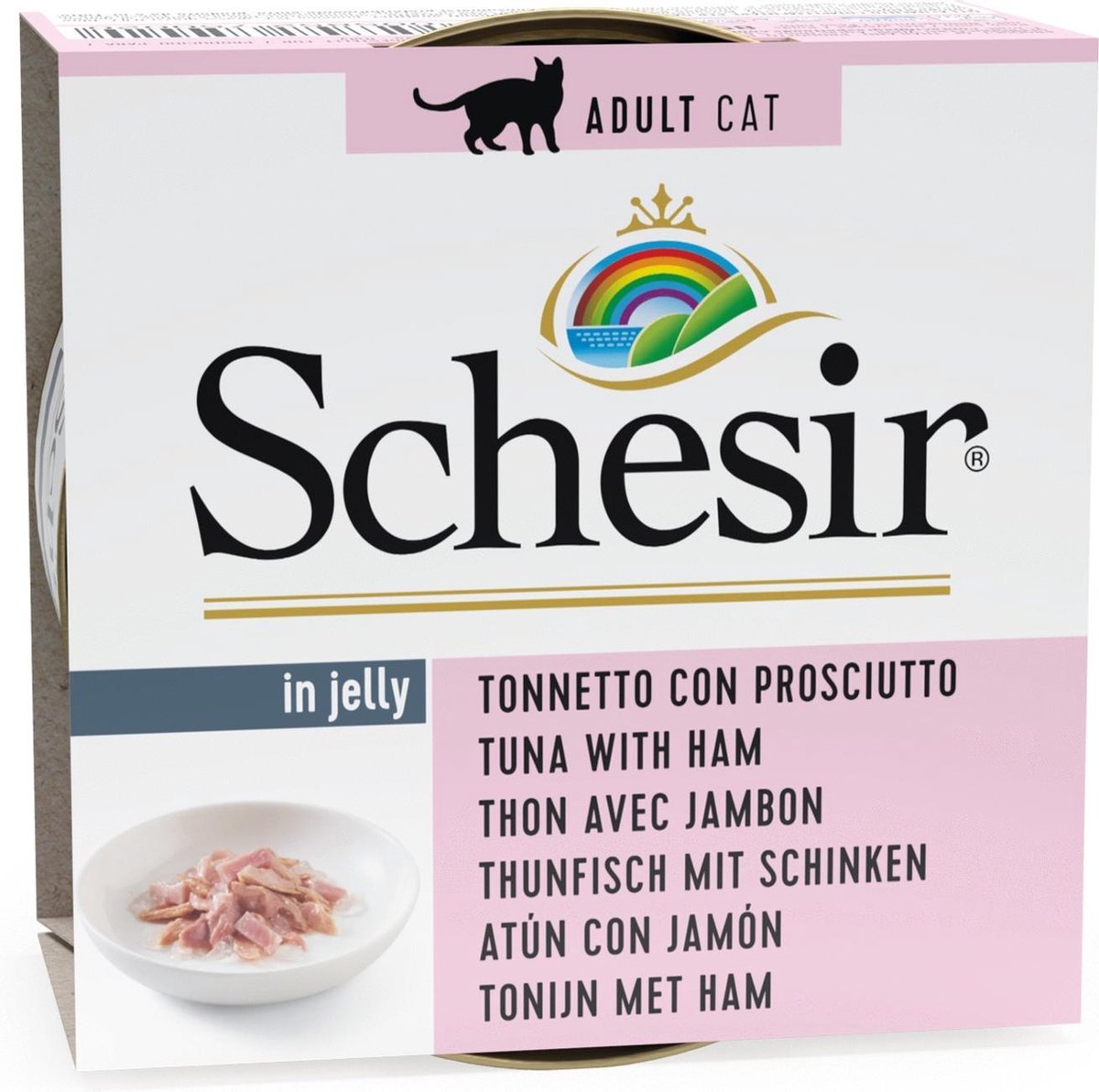 Schesir Kat Tonijn/Ham 85 gr - 14 stuks