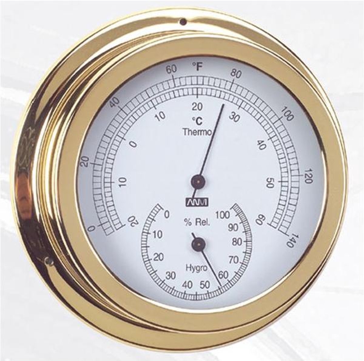 ANVI messing Thermo-Hygrometer Ø 150 mm