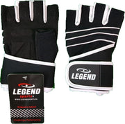 Legend Sports Fitness Handschoen Legend Grip Zwart Wit Maat Xl