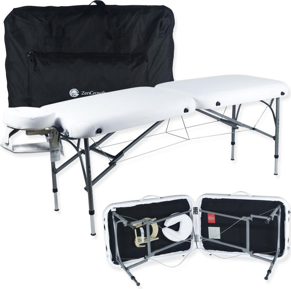 ZENGROWTH Artarmon Inklapbare Massagetafel Wit 10