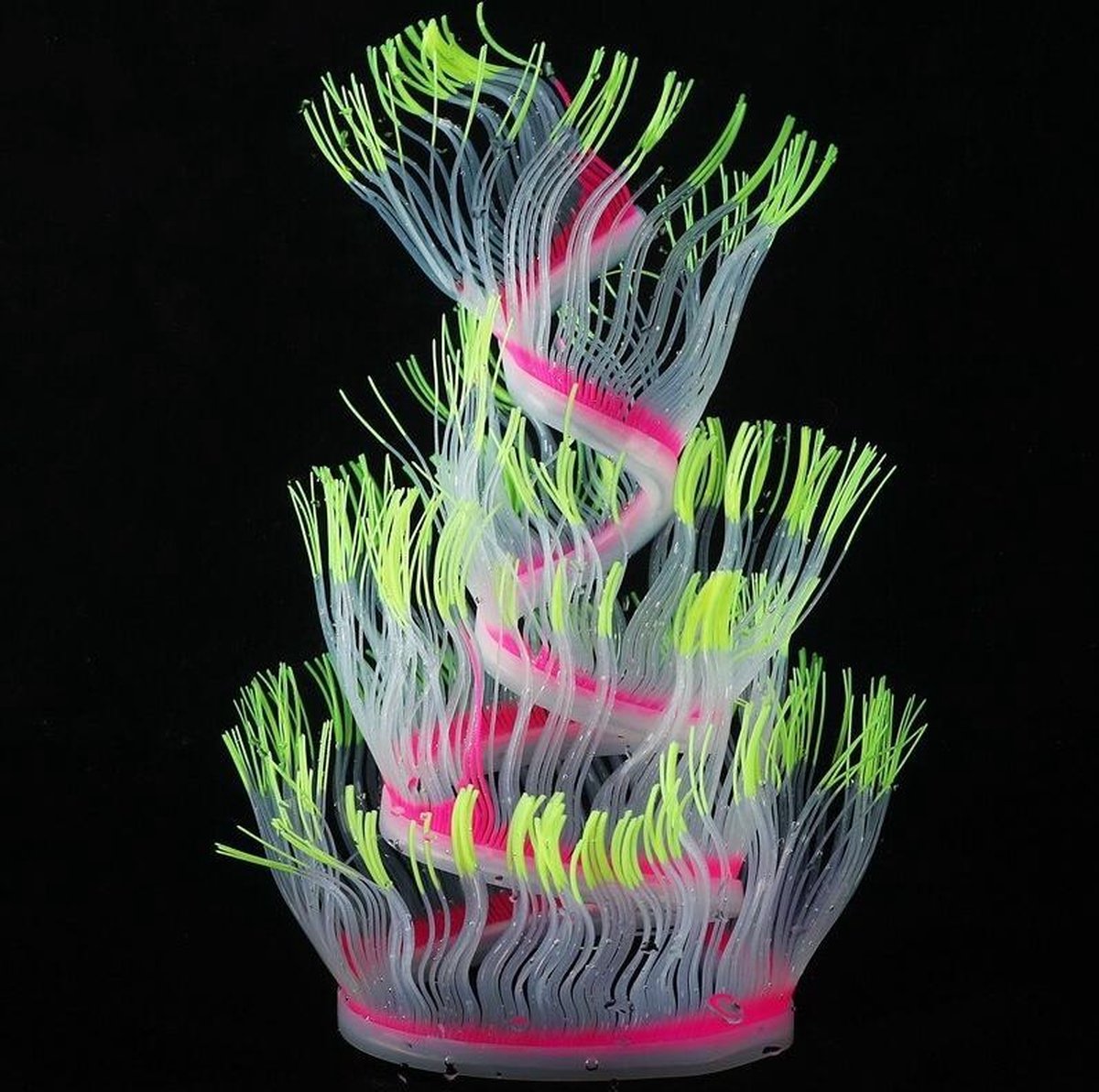 Dierplezier - Aquarium decoratie - Koraal - Kunstplant Aquarium  - Kunstplant - Planten voor aquarium - Mooie neon plant –Plant fluo van 50cm