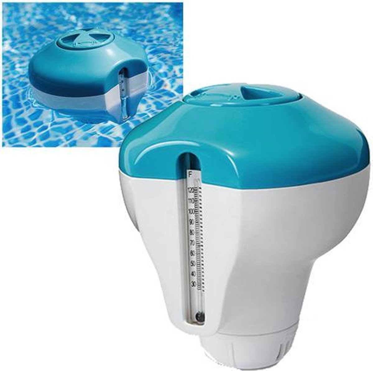 Intex ChloorDrijver klein met thermometer - 2 in 1