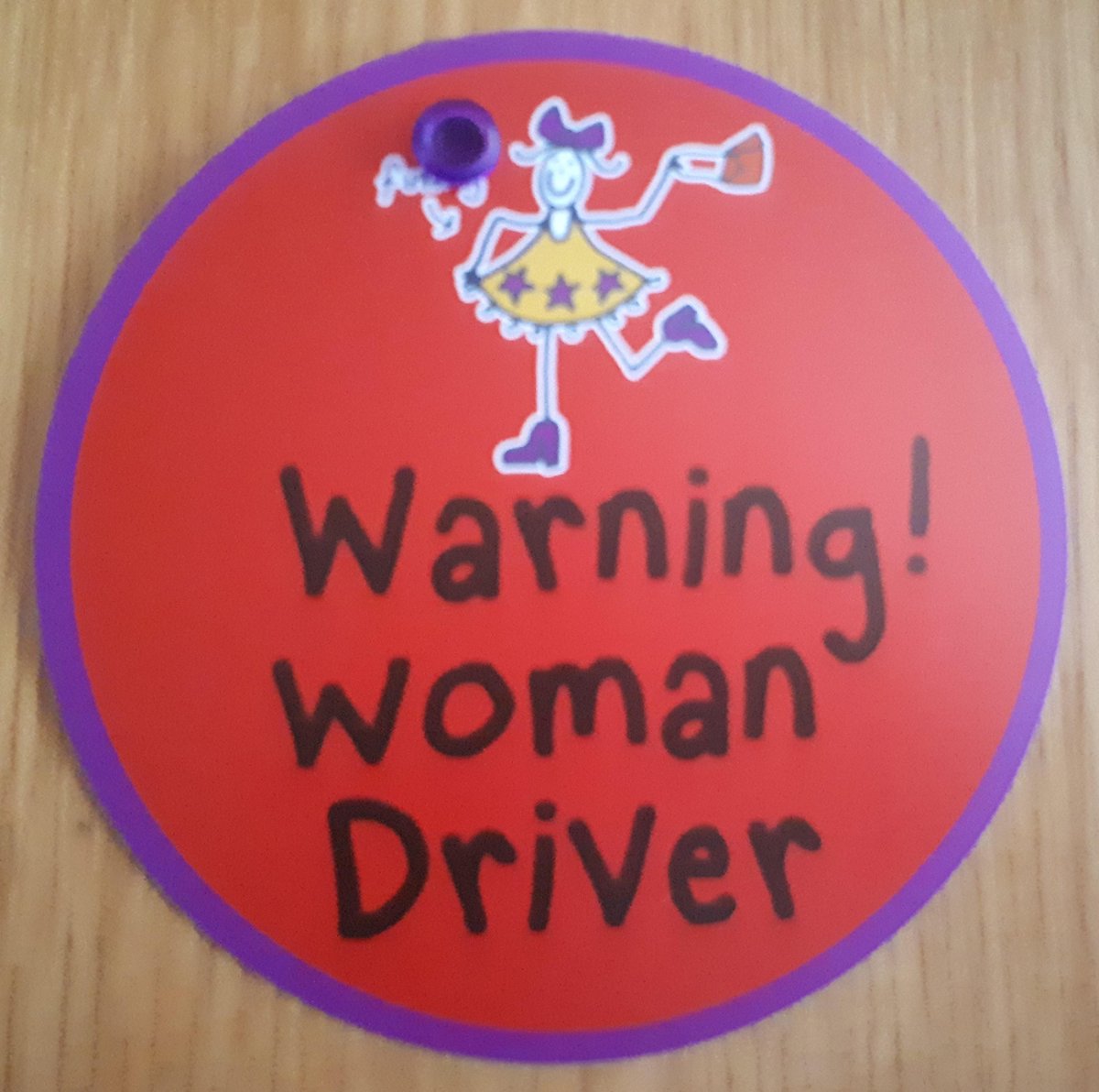 Warning Woman Driver (auto raam bordje)