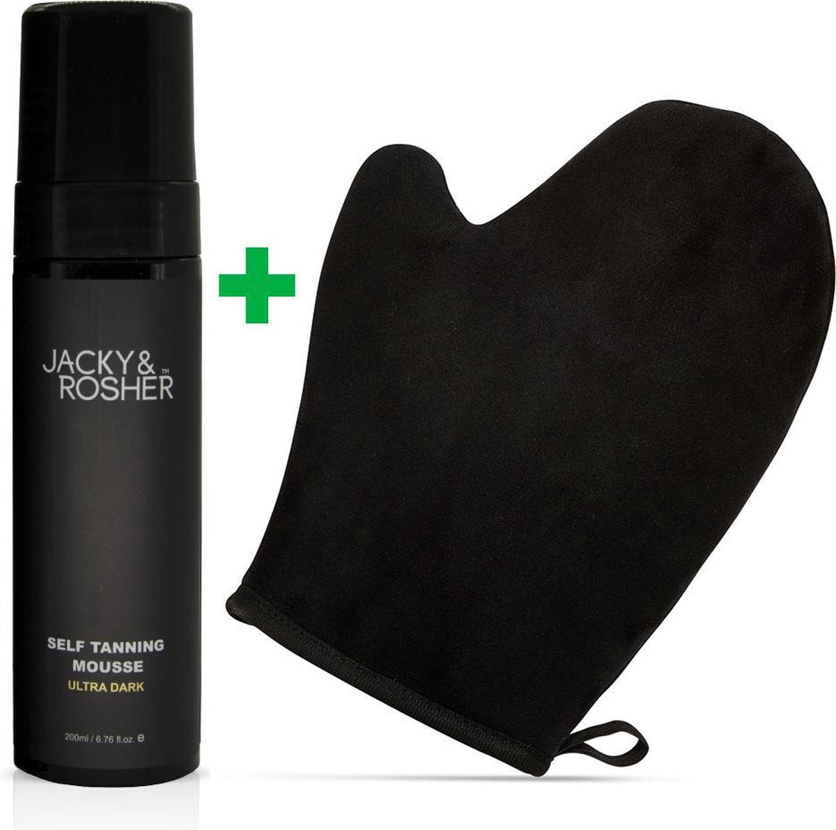 JACKY & ROSHER Tan & Go - Zelfbruiner - Self Tanning Mousse - Ultra Dark + Luxe Tanning Handschoen