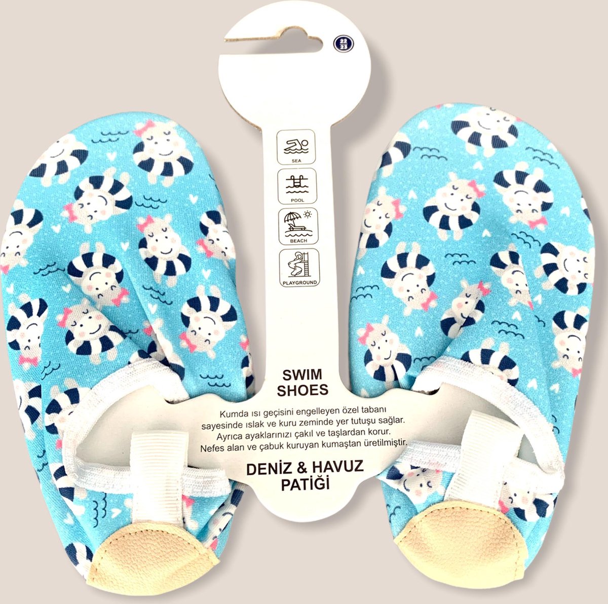 Eliz Baby Antislip Waterschoen Kinderen Waterslof Anti-slipzool Zwemschoen Gymschoen Nijlpaard 20-21