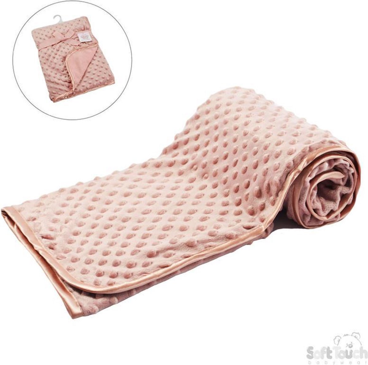 Soft Touch Deken Bubble Mink 75 X 100 Cm Fleece Roségoud
