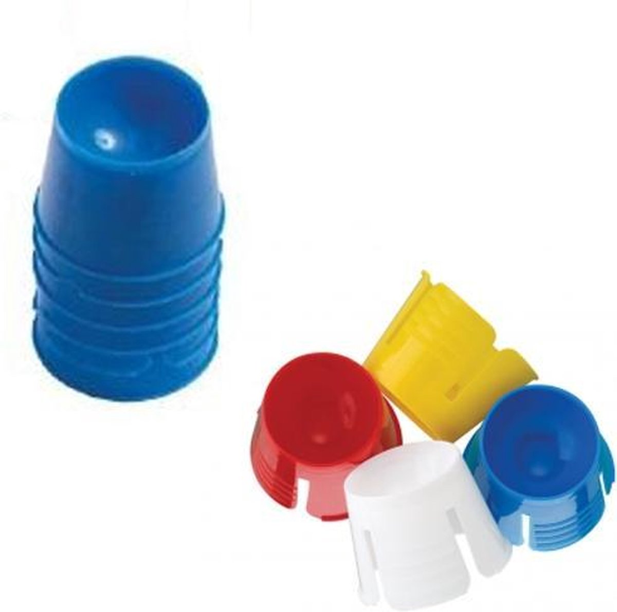 ASA plastic dappenglaasje / dappendish BLAUW - 50 stuks