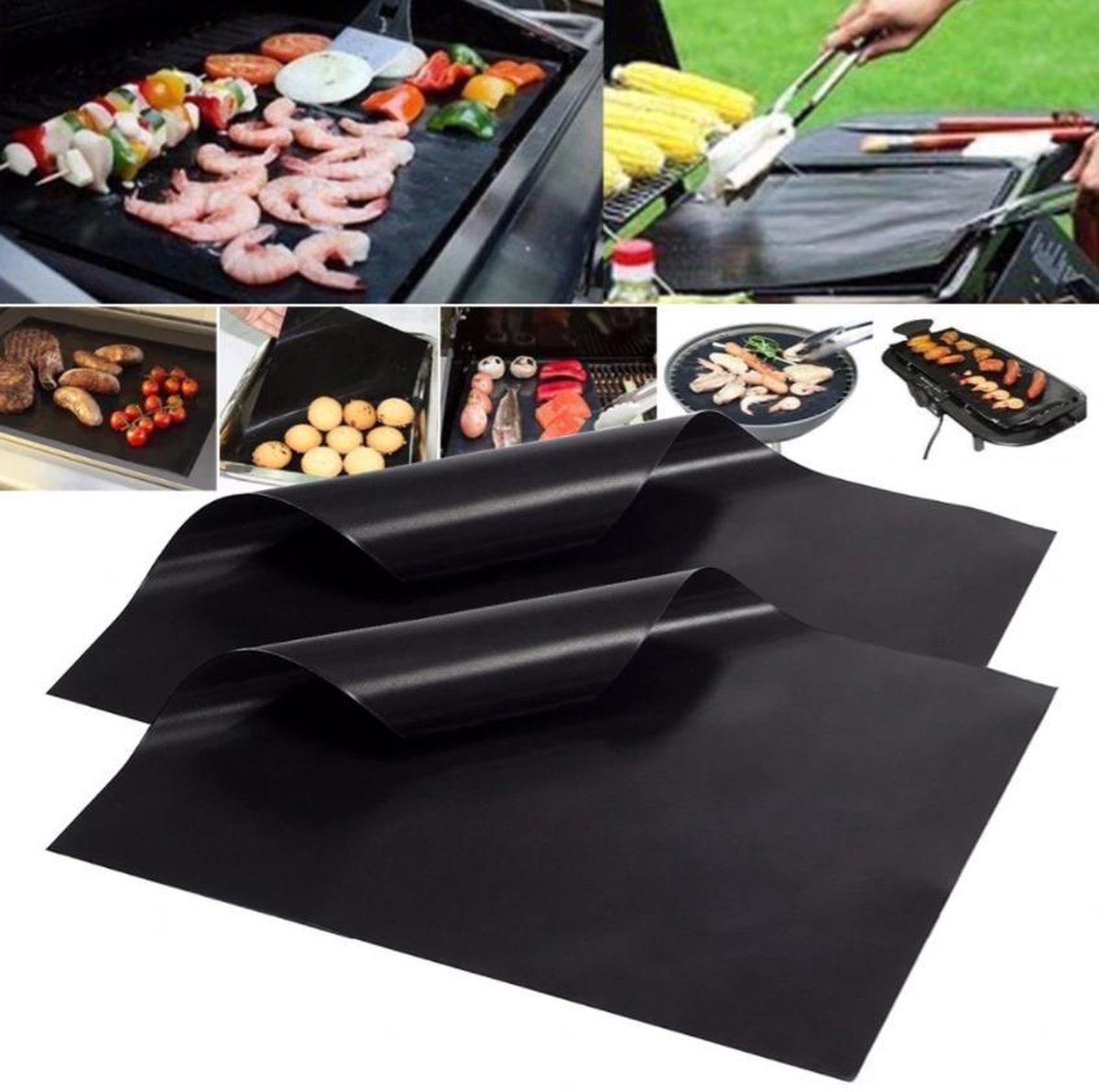 2  grote Grillmatten