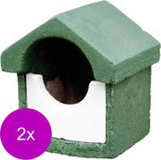 Wildbird Nestkast Houtbeton Halfrond - Broeden - 2 x 17x15x20 cm Groen Small