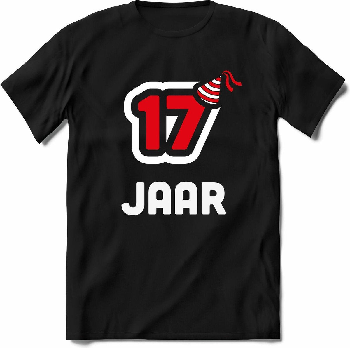 17 Jaar Feest kado T-Shirt Heren / Dames - Perfect Verjaardag Cadeau Shirt - Wit / Rood - Maat S