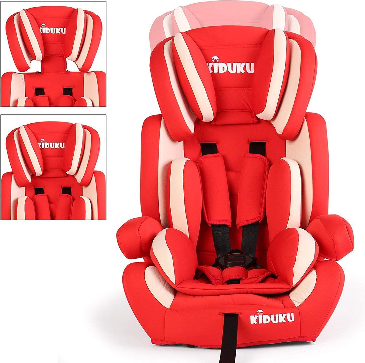 Kiduku Autostoeltje - Kinderstoel - Rood/Wit