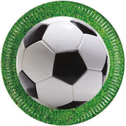 Procos Feestborden Voetbal 23 Cm Papier Groen/zwart/wit 8 St.