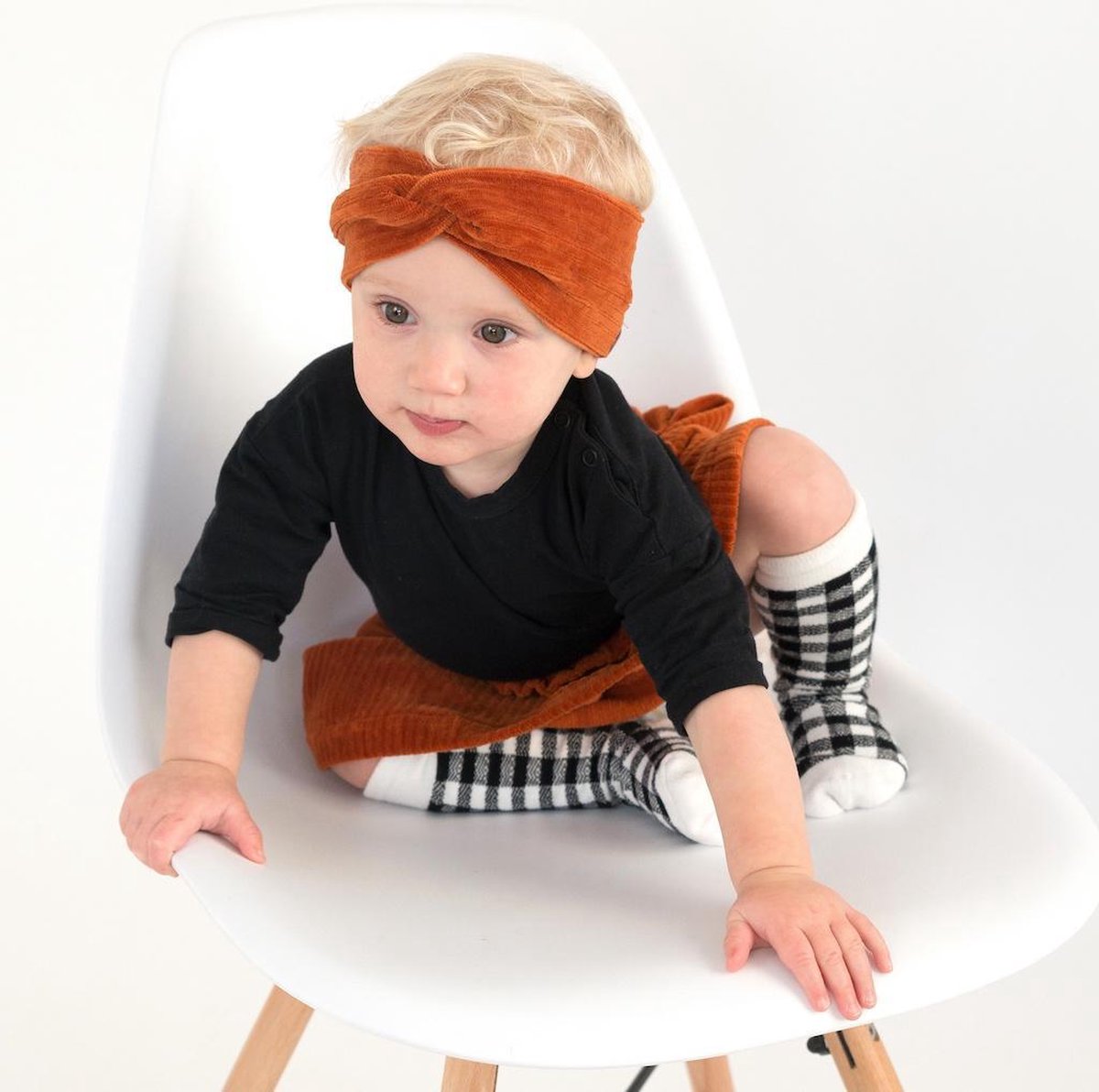 tinymoon Haarband Rib – turban – Stone – Maat 2 maanden tot 3 jaar