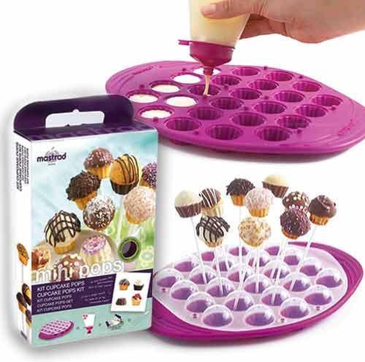 Mastrad Cupcake Pop Molds - Giftset - Berry