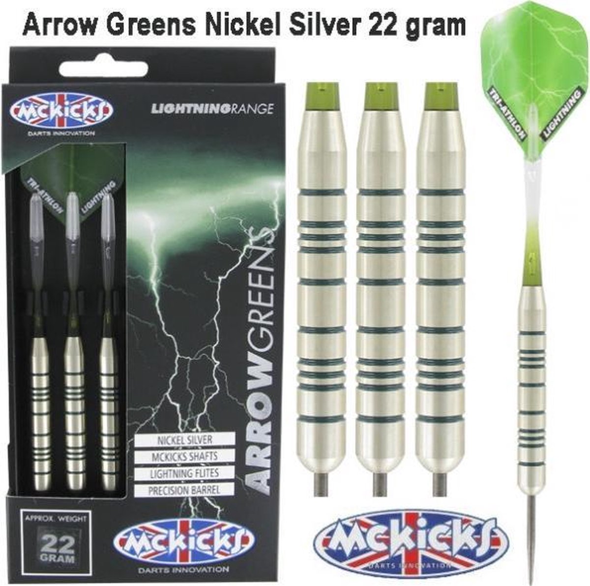 McKicks Arrow Greens Silver 22 gram - 22 Gram