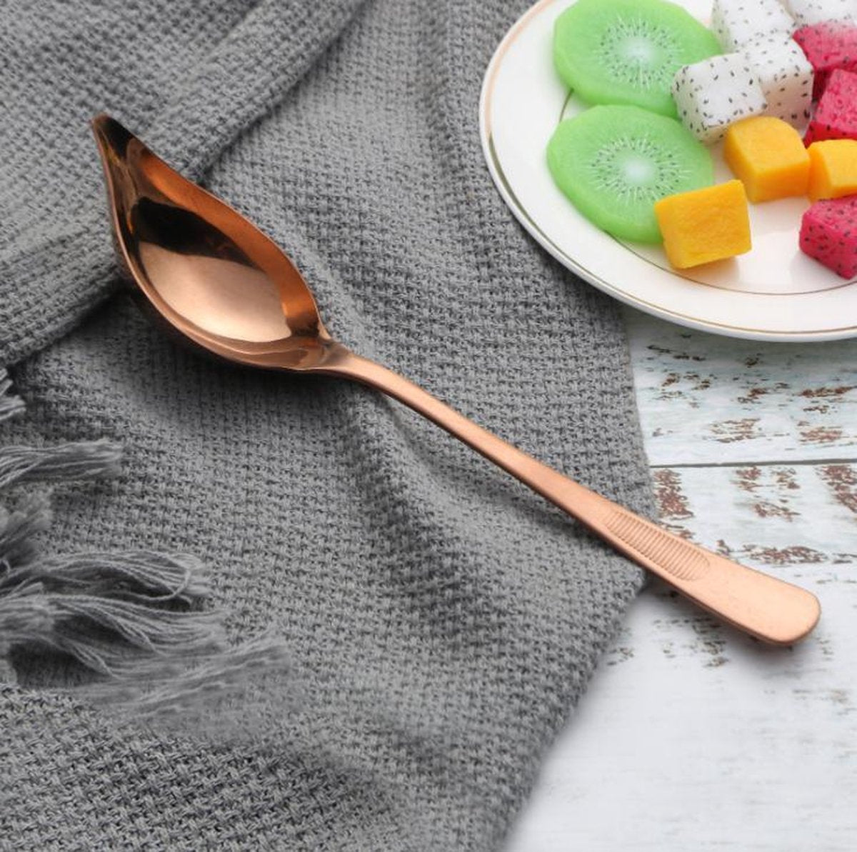decoratie lepel - opmaak lepel - rosé medium size - desertsaus lepel - culinaire gerechten - doseerlepel - chef's spoon - writing spoon