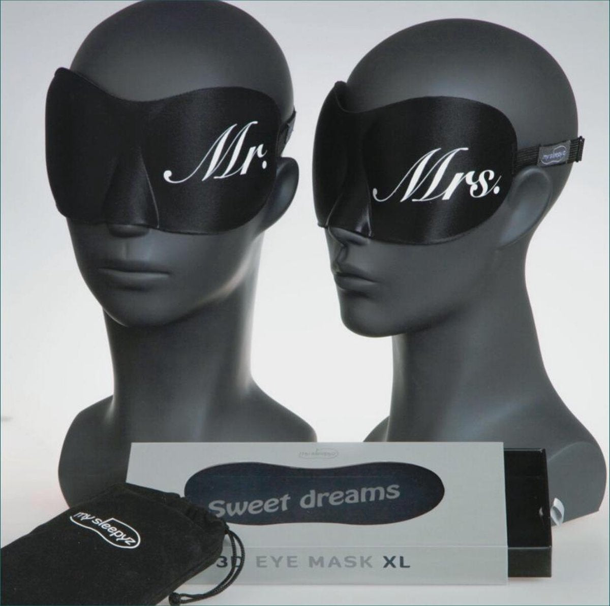 My Sleepyz Set van 2 luxe Slaapmaskers 3D Mr. & Mrs.