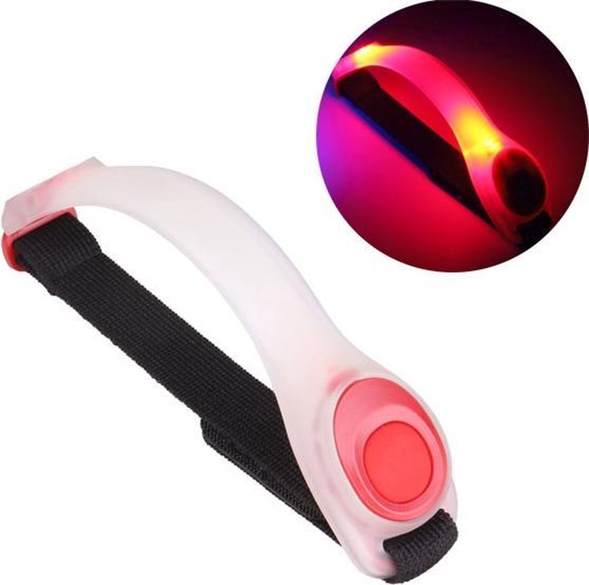 Reflecterende LED - Hardloopband - Veiligheidsband - Armband - Verlichting - Lichtgevend | Rood