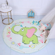 Zacht Speelkleed Baby | Speelkleed Kinderen | Diameter 150cm | 100% Katoen | Baby- of Kinderkamer | Olifant