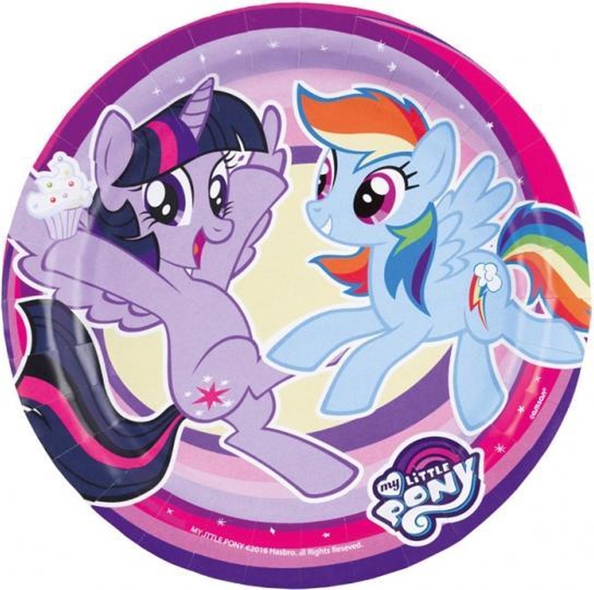 AMSCAN - 8 kartonnen bordjes My Little Pony - Decoratie > Borden