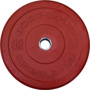 Chicago Extreme Gekleurde Olympische Bumper Plates OBPXCK - 25 kg Rood - Zwart