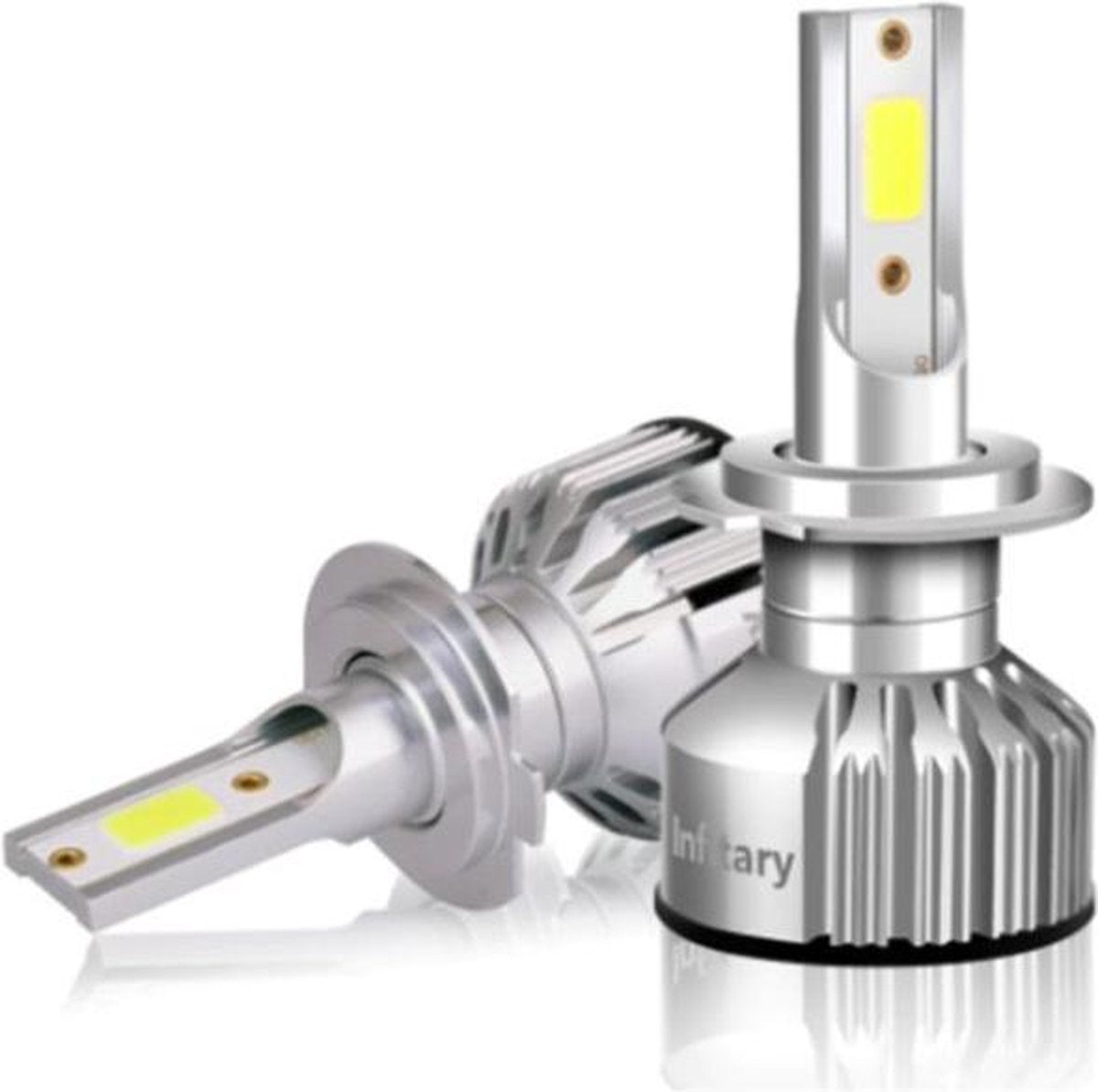 H11 LED Lampen (Set 2 stuks) - Interne CANbus adapter - 6500K Helder Wit 16000 Lumen- 80W - Dimlicht