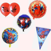SPIDER-MAN - FEESTPAKKET - LATEXBALLON -FOLIEBALLONNEN -VLAGGENLIJN