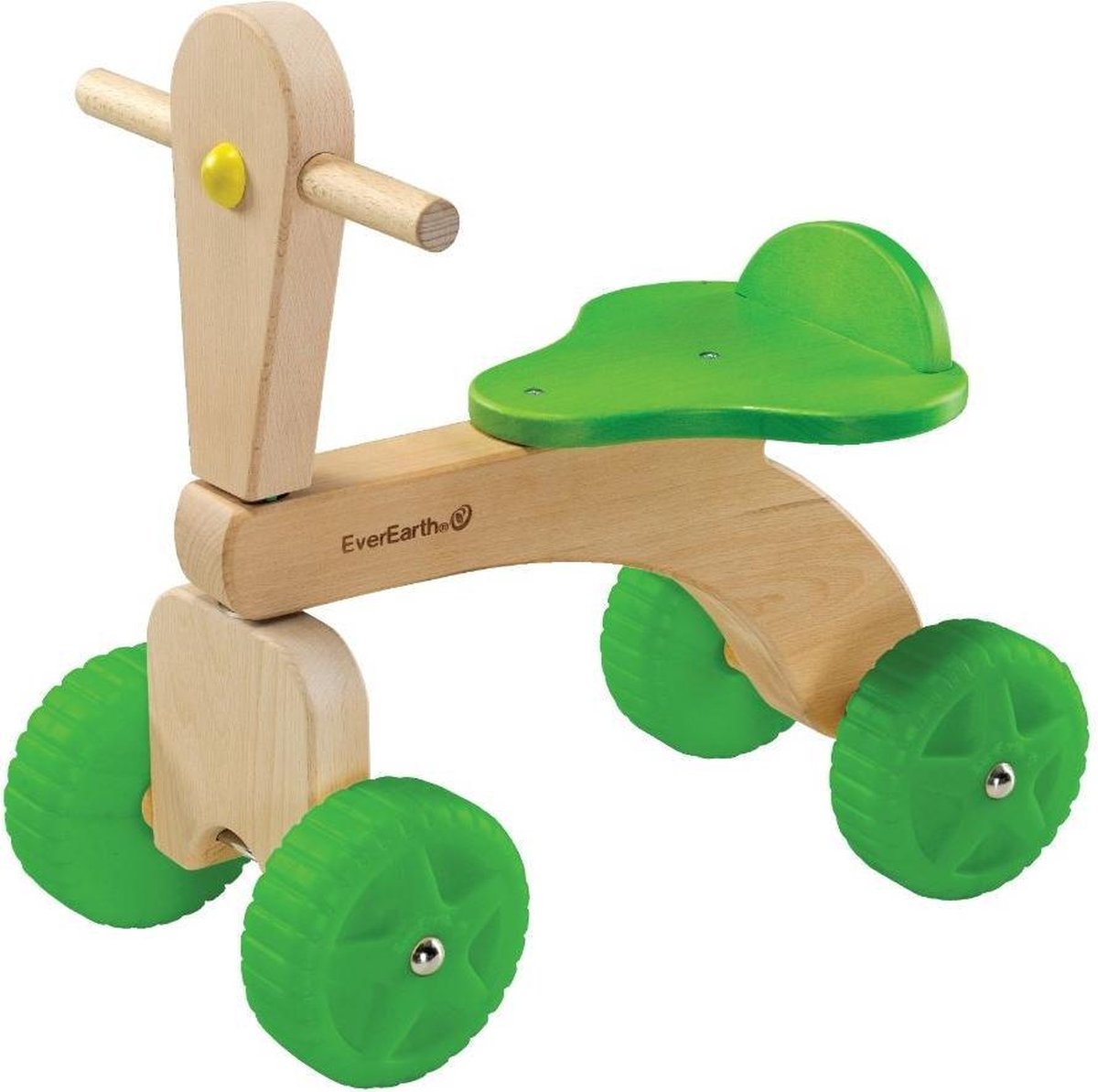Everearth 4 Wielen - Loopfiets - Unisex - Blank;Groen